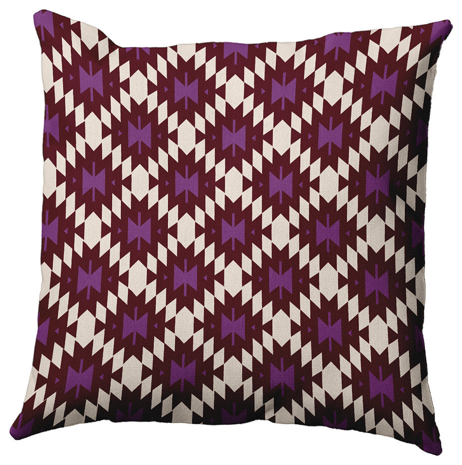 18" x 18" Geo Craze Decorative Throw Pillow, Amethyst