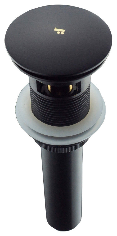 Fine Fixtures Pop-Up Bathroom Sink Drain With Overflow, Black
