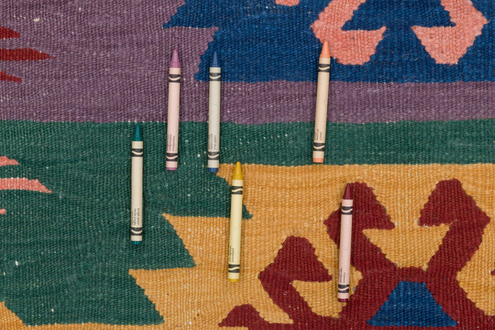 New Handwoven Turkish Kilim Rug 2' 10" x 10' 2", 34 in. x 122 in.