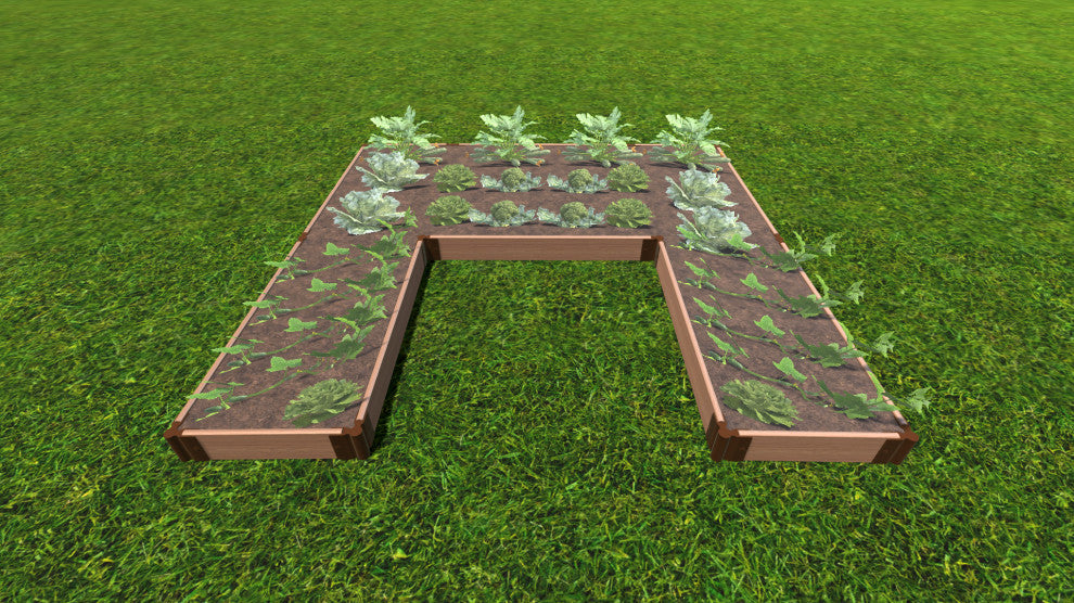 Classic Sienna Walk-In U-Shape Ft. Bragg 8'x8'x5.5" Raised Garden Bed