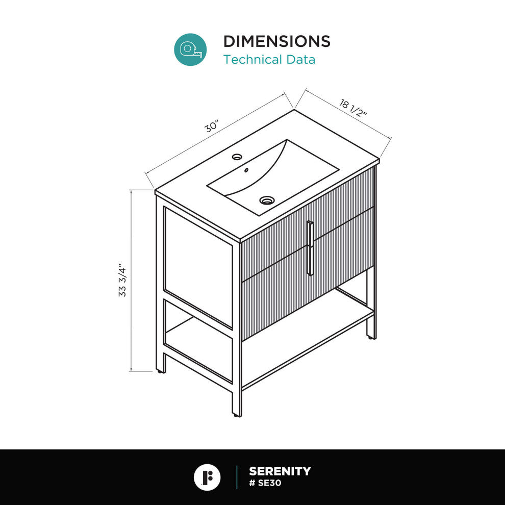 Fine Fixtures Serenity Modern bathroom vanity