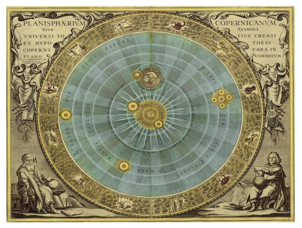 "Maps of the Heavens: Planisphaerium Copernicanum" Paper Art, 18"x14"