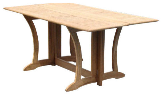 7-Piece Outdoor Patio Teak Dining Set: 69" Warwick Table, 6 Osbo Armless Chairs