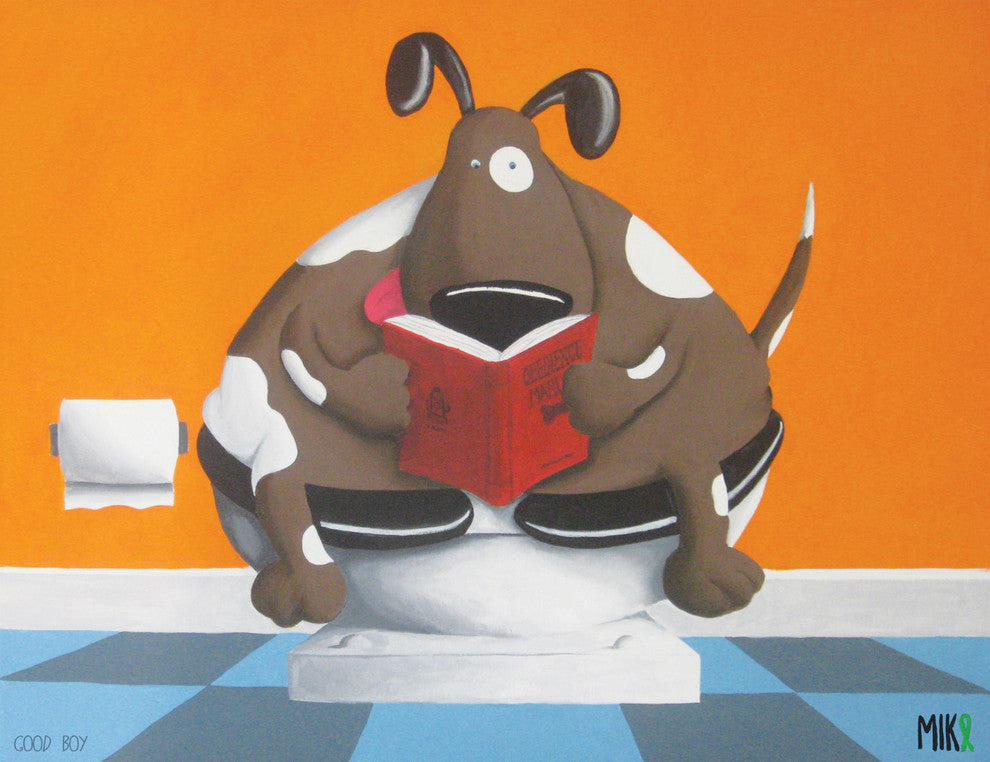 Marmont Hill, "Good Boy" by Mike Taylor Painting Print on Wrapped Canvas, 31x24