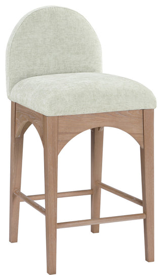 Waldorf Chenille Upholstered Stool, Black, Chenille, Natural Finish, Mint, Chenille Fabric, Natural Finish