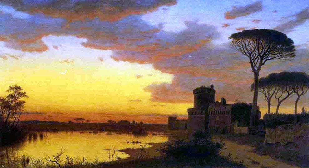 William Stanley Haseltine Castle at Ostia  Lazio  Italy Gallery Wrapped Canvas