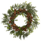 22ï¿½ Cedar, Grass and Pine Cone Artificial Wreath UV Resistant (Indoor/Outdoor)