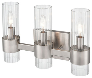 3 Light 15.1" Brushed Nickel Bathroom Vanity Light