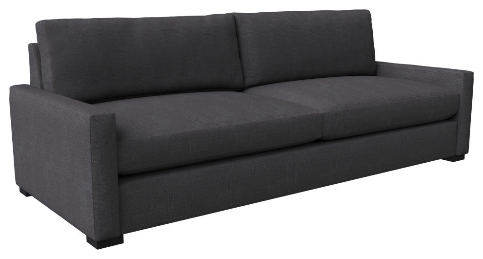 Nativa Interiors Revolution 95" Sofa, Charcoal, Depth: Classic