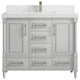 Aberdeen 42 Single Sink Bath Vanity in Coventry Gray 2" Empira Quartz