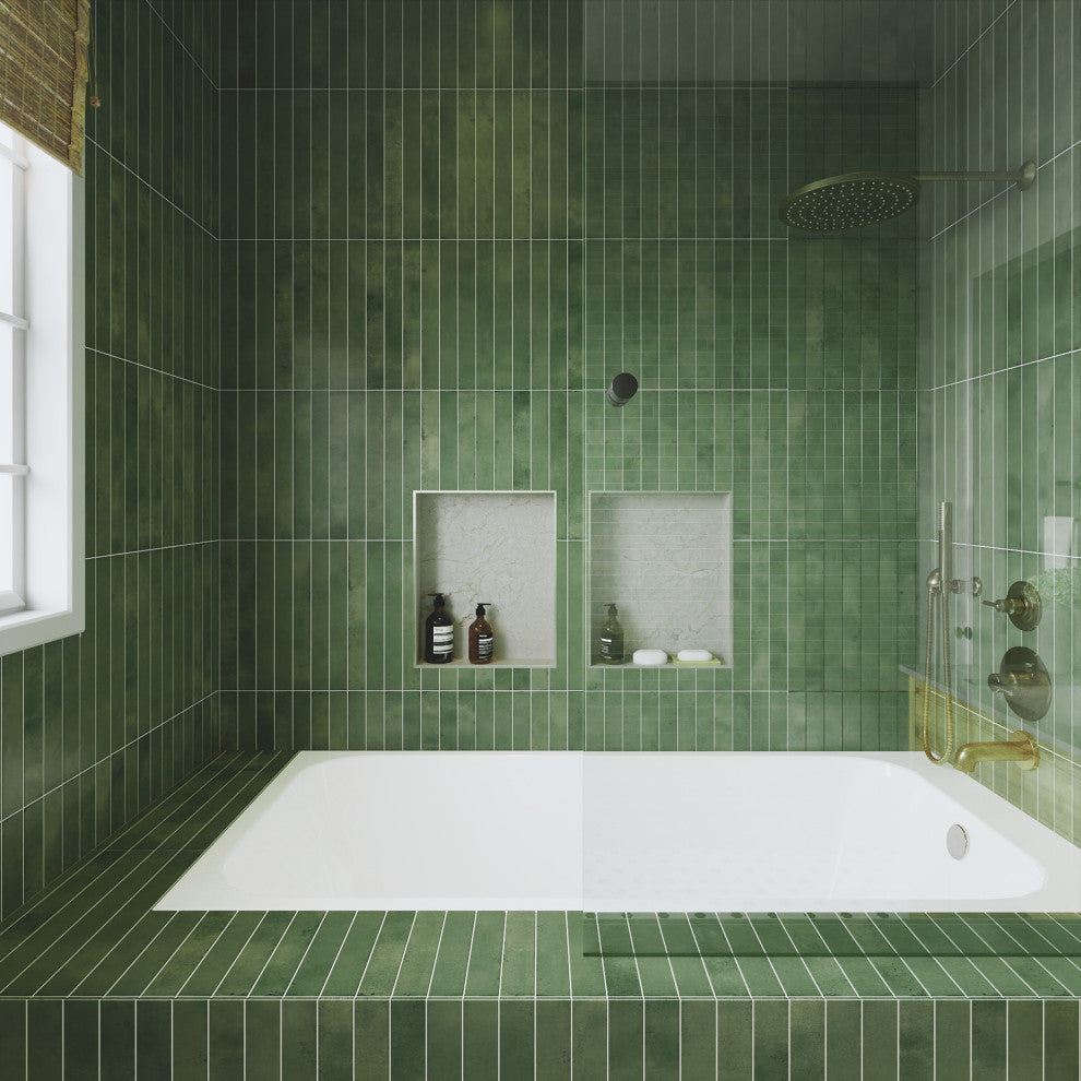 Phoenix Aquamarine Porcelain Floor and Wall Tile, Green