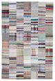 Rug N Carpet - Handmade Anatolian 6' 7'' x 9' 9'' Vintage Patchwork Kilim Rug
