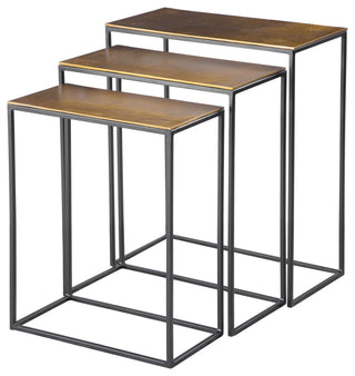 Coreene Nesting Tables, Gold, Set of 3