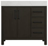 Home Living 36" Single Bathroom Vanity, Mocha Brown