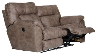 Catnapper Thompson Power Reclining Loveseat in Brown Polyester Fabric