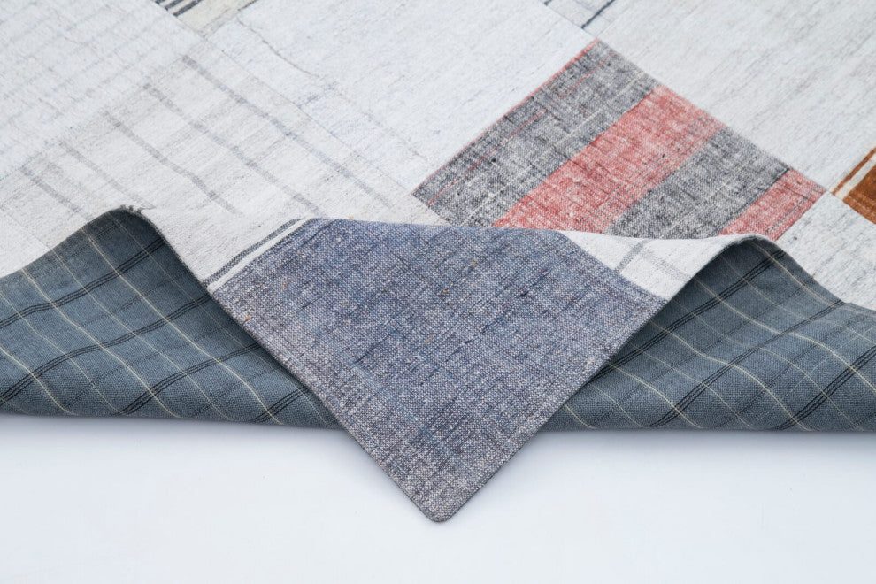 Rug N Carpet - Handmade Turkish 6' 7'' x 9' 10'' Vintage Patchwork Kilim Rug