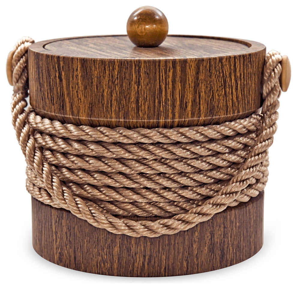 Walnut Rope 3-Quart Ice Bucket