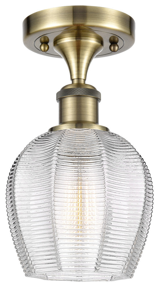 Innovations 516-1C-AB-G462-6 1 LightSemi-Flush Mount, Antique Brass