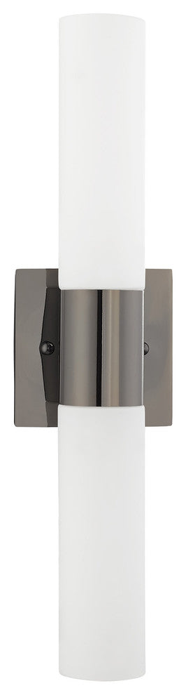 Livex Lighting Aero 2-Light ADA Bath Vanity Wall Light, Black Chrome