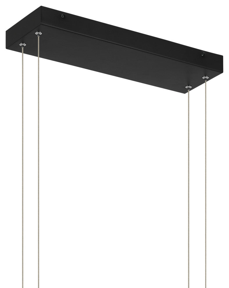 Jestin 46" LED Linear Chandelier, Matte Black
