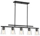Calhoun 5-Light Matte Black Linear Chandelier