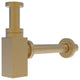 CastelloUSA 1.5" Square Bottle Adjustable Brass P-Trap, Brushed Gold