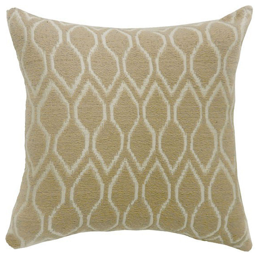 Benzara BM131611 Contemporary Small Pillow With Fabric, Beige Finish, Set of 2