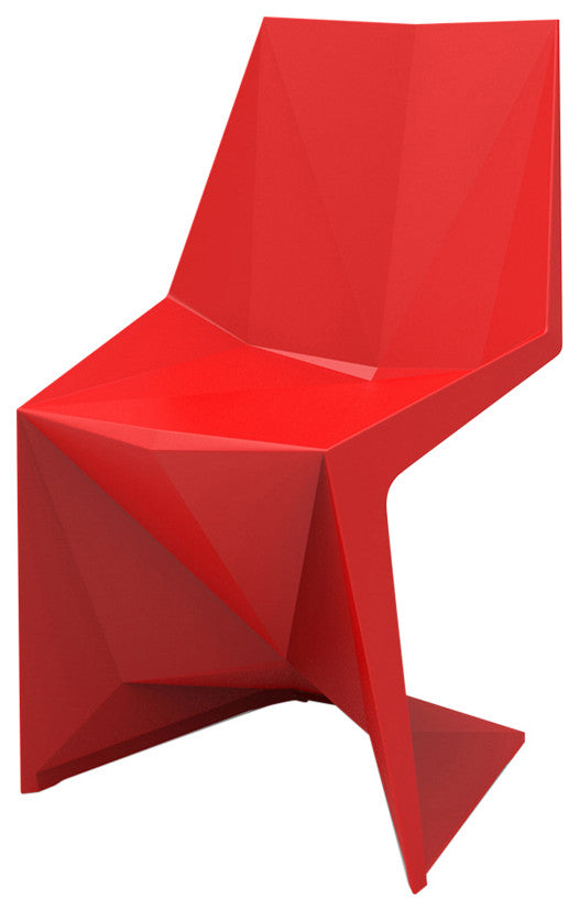 Voxel Chair, Set of 4, Basic/Injection, Red