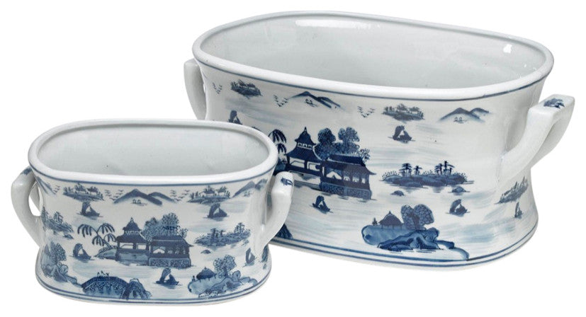 Ferrara 2-Piece Porcelain Pot Planter Set