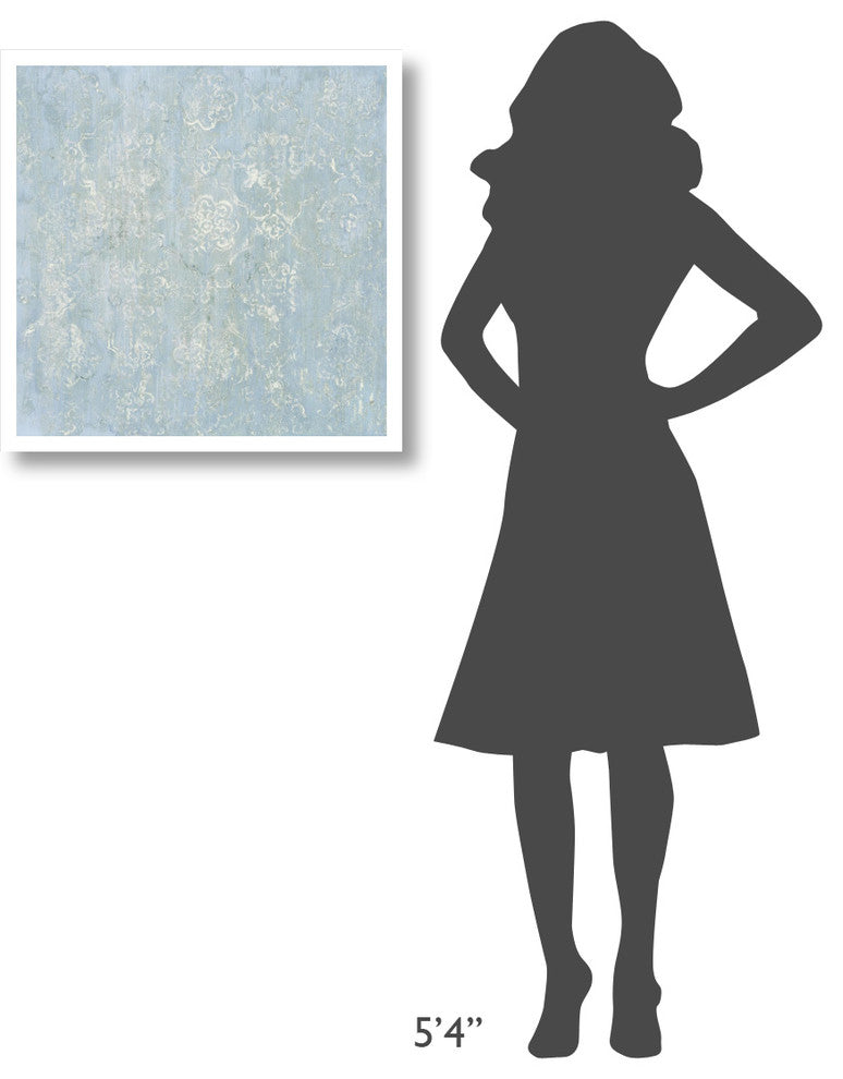 "Narcissus Orchid Cool Pattern I Blue" Paper Print by Cheri Blum, 26"x26"
