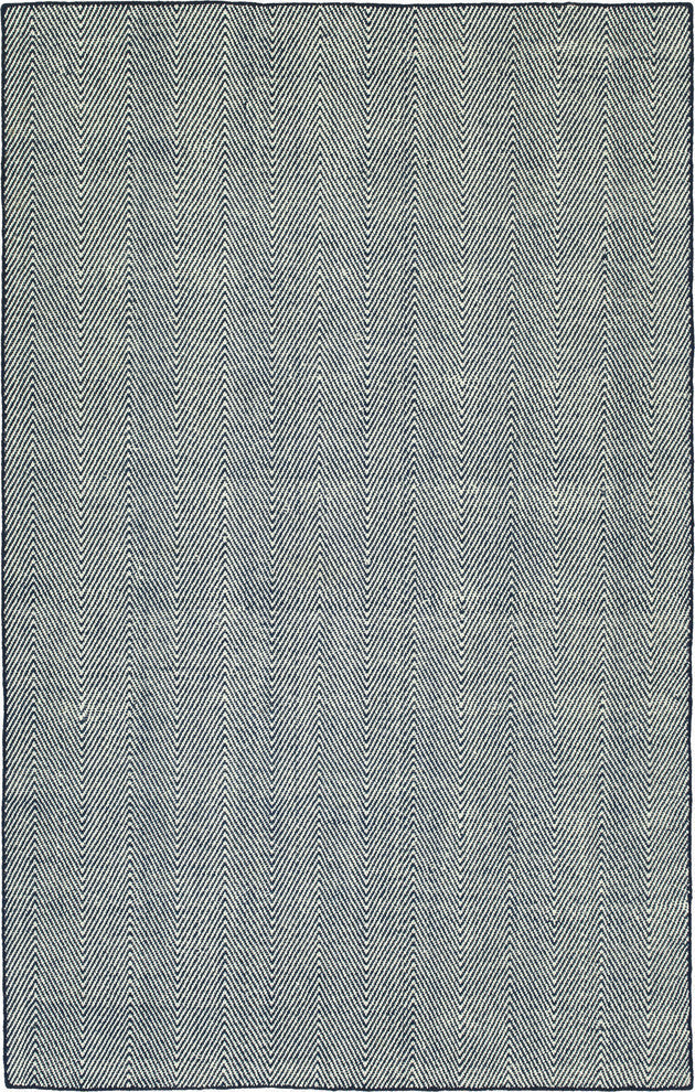 Kaleen Ziggy Hand woven Indoor/Outdoor Polyester Area Rug Navy, 3'x5'