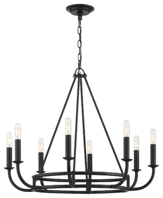 Bailey 8 Light Matte Black Chandelier