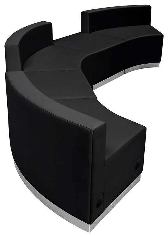 Hercules Alon Series Black Leather Reception Configuration, 5 Pieces