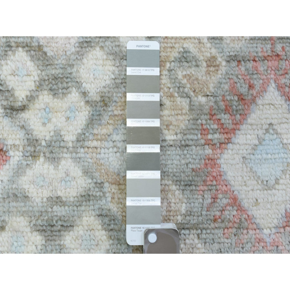 Colorful Anatolian Village Inspired Soft Wool Hand Knotted Rug, 4'0"x6'1"