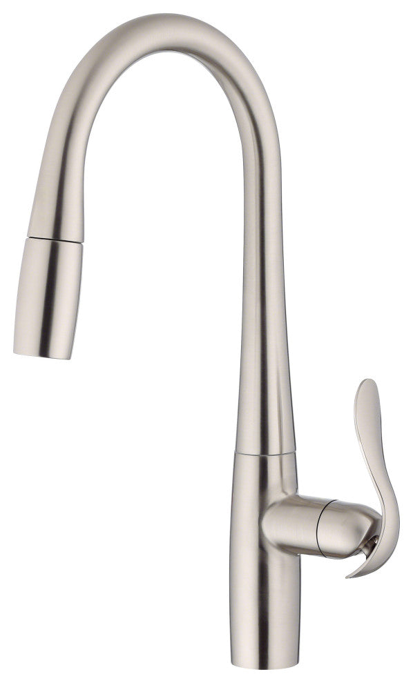 Selene Single Handle Pull-Down Kitchen Faucet w/ Snapback, Stainless Steel