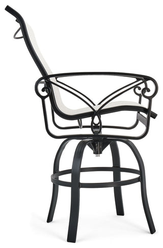 Palazzo Sling High Back Swivel Balcony Stool, Regular