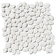 12"x12" Primo White Pebble Tile, White