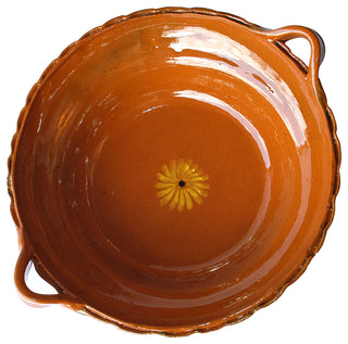 Ancient Cookware, Mexican Clay Unlidded Cazuela, Large, Terracotta, 3 Quarts, Te
