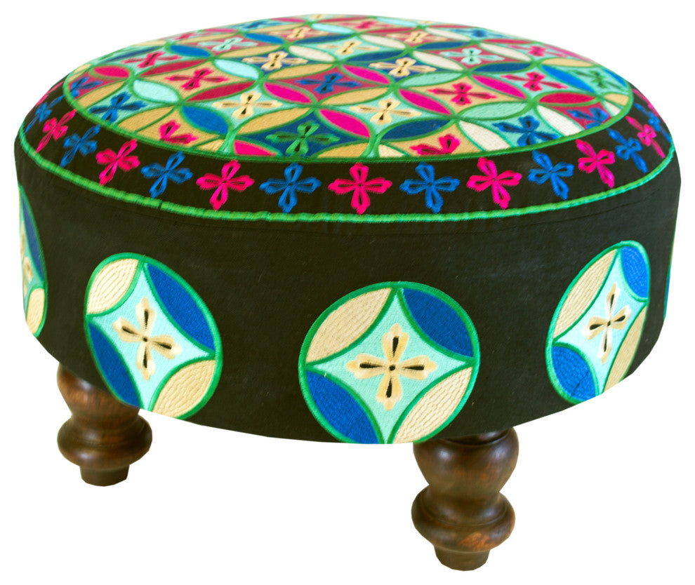 Diamond Kaleidoscope Ottoman