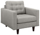 Modern Light Gray Empress Upholstered Armchair