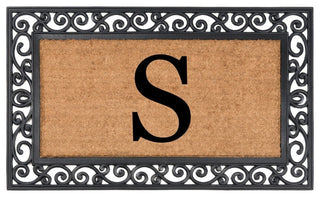 Classic Monogrammed Rubber Welcome Mat, S