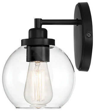 Carson Matte Black, 1-Light Sconce