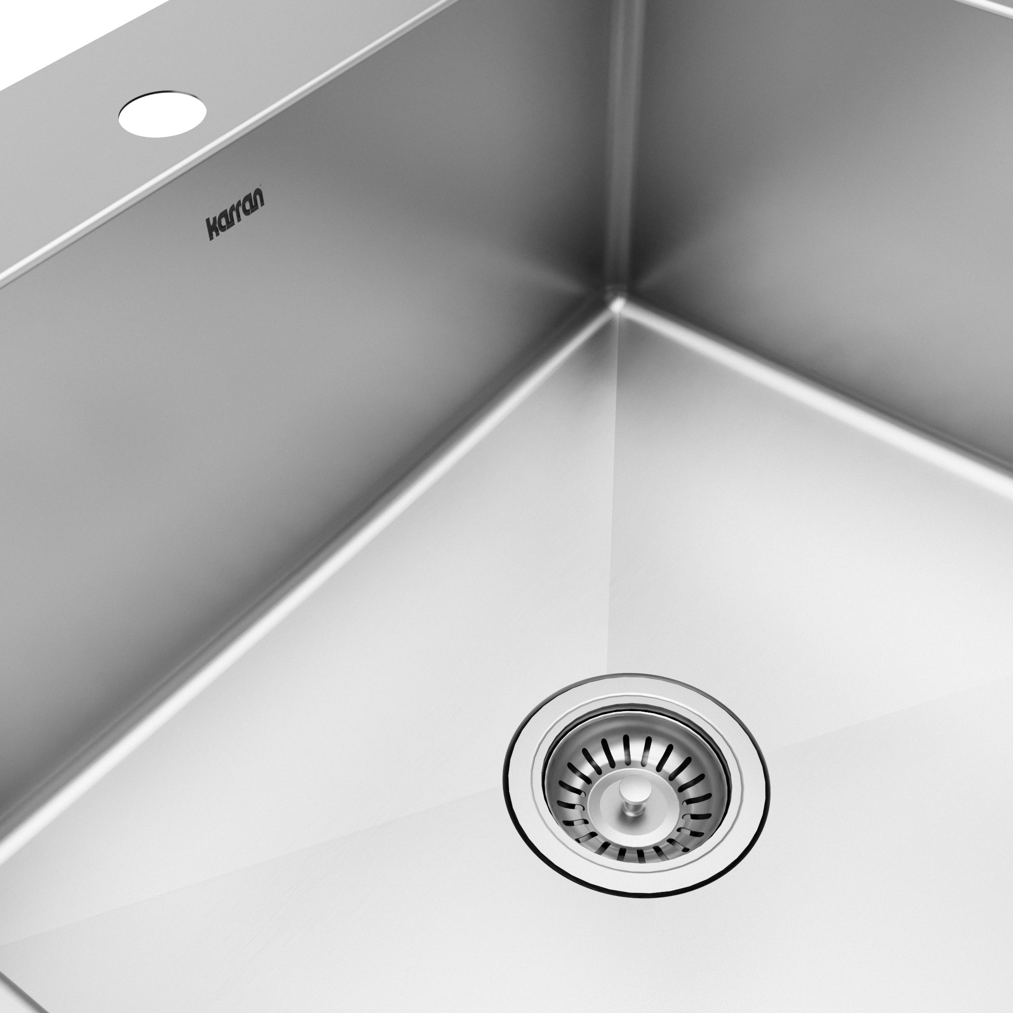 Karran Top Mount Stainless Steel 25" 16-Gauge Drop-In Single Bowl Sink Kit