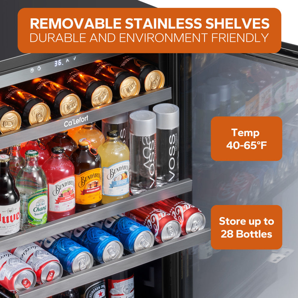 Ca''Lefort 48" 440-Cans Beverage Refrigerator and Cooler Built-In or Freestanding