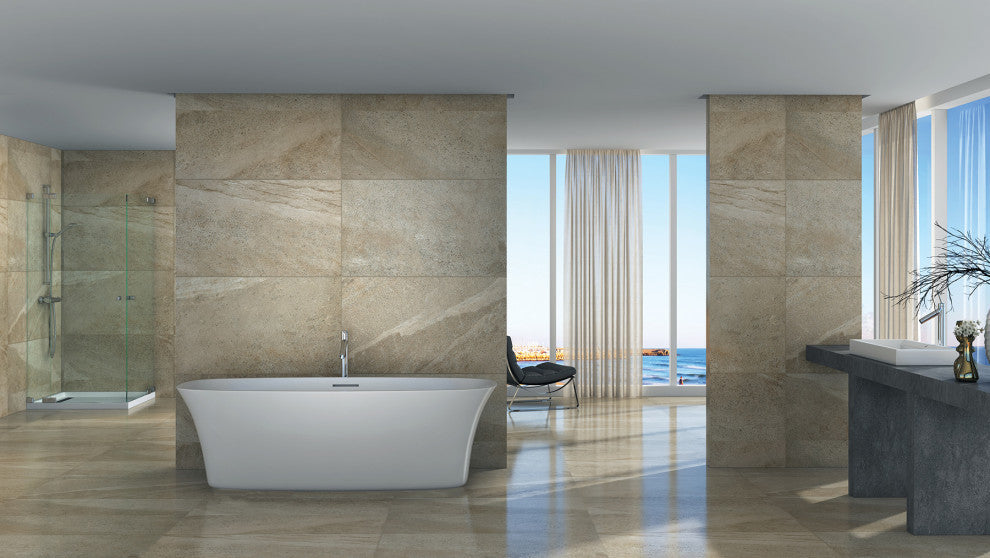 Malibu Orchid Rectangle Soaking Bathtub 63x30x23 Glossy White