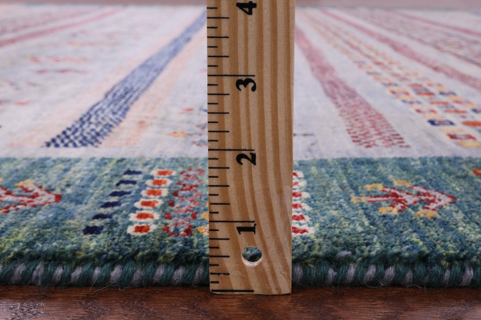 Persian Gabbeh Tribal Handmade Wool Rug 6' 6" X 9' 11" Q9663