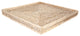 Artifacts Rattan Square Flat Tray, White Wash, 12"x12"x1"