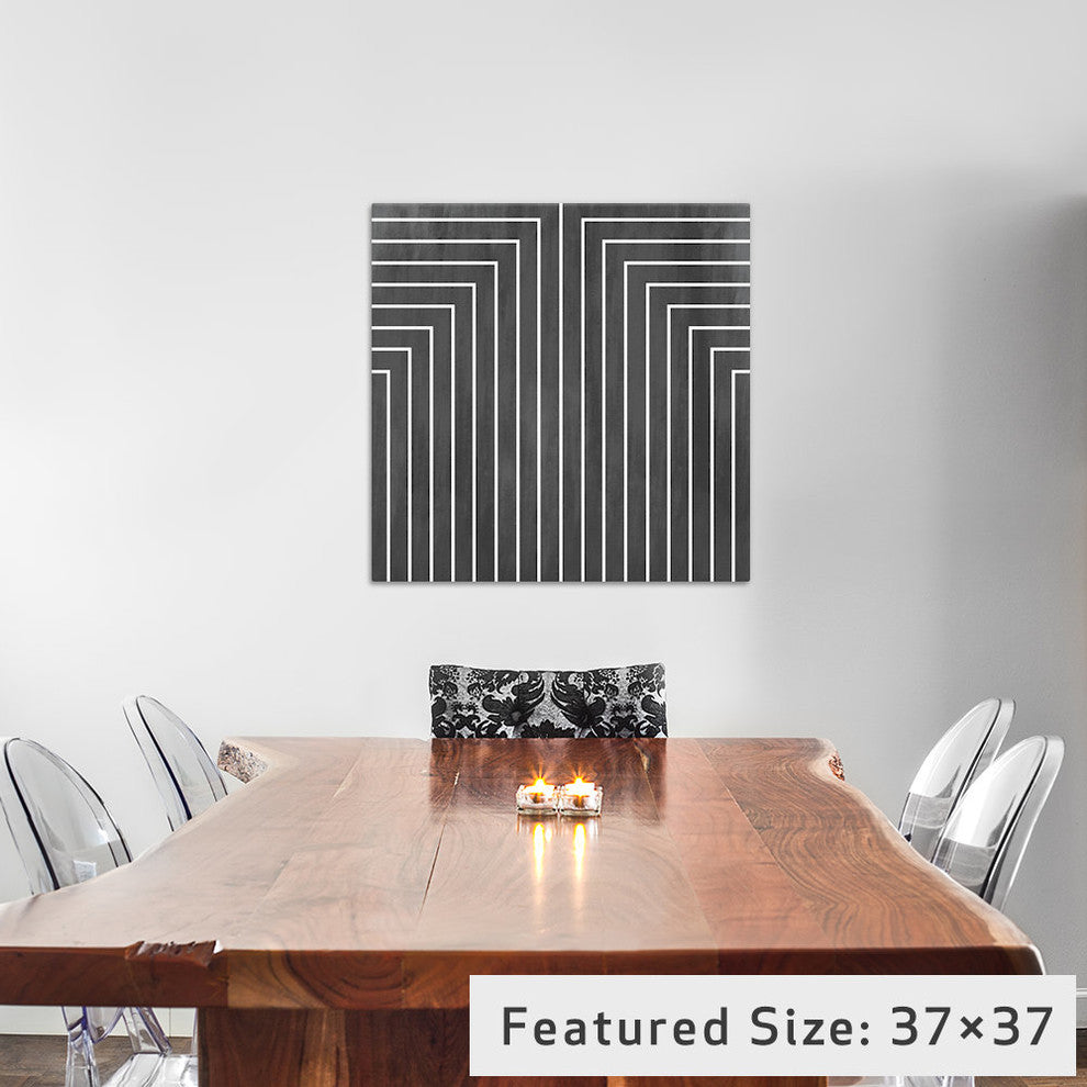 "Mid Century Modern Art- Geometric Pattern 90" by 5by5collective, 18x18x1.5"