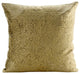 Zardozi Golden Tree 16"x16" Velvet Sage Green Pillow Cases, Gold Curiosity