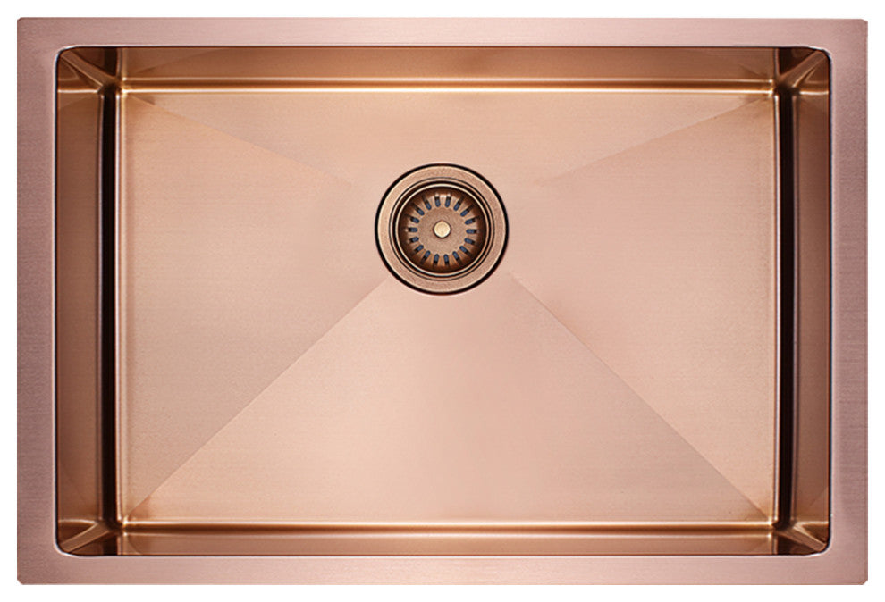 HIGOLD Single Bowl Undermount Kitchen Sink, Nano, PVD rose gold
